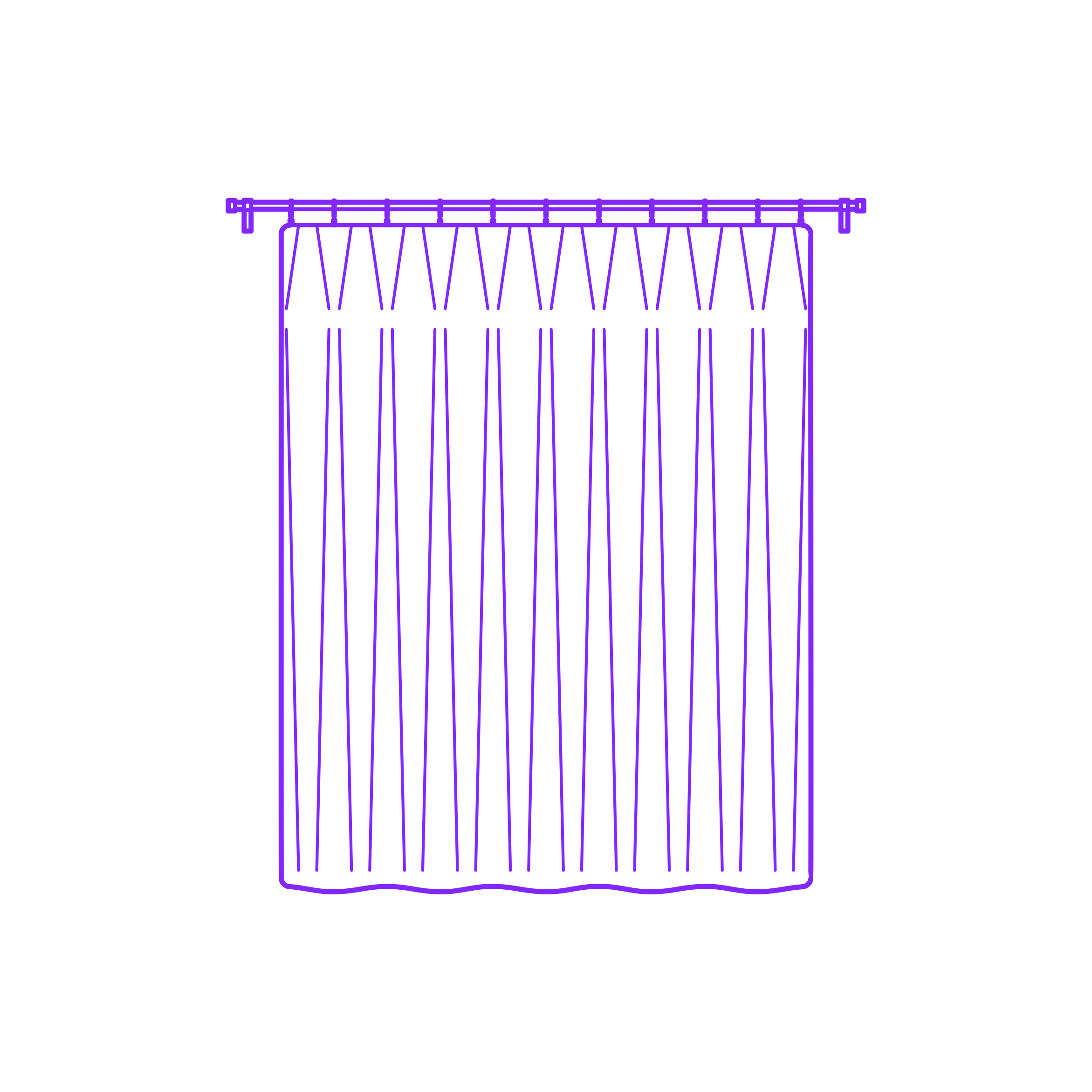 Buildings Window Curtains Ring Top Pinch Pleat Svg Line Art Free Vectors